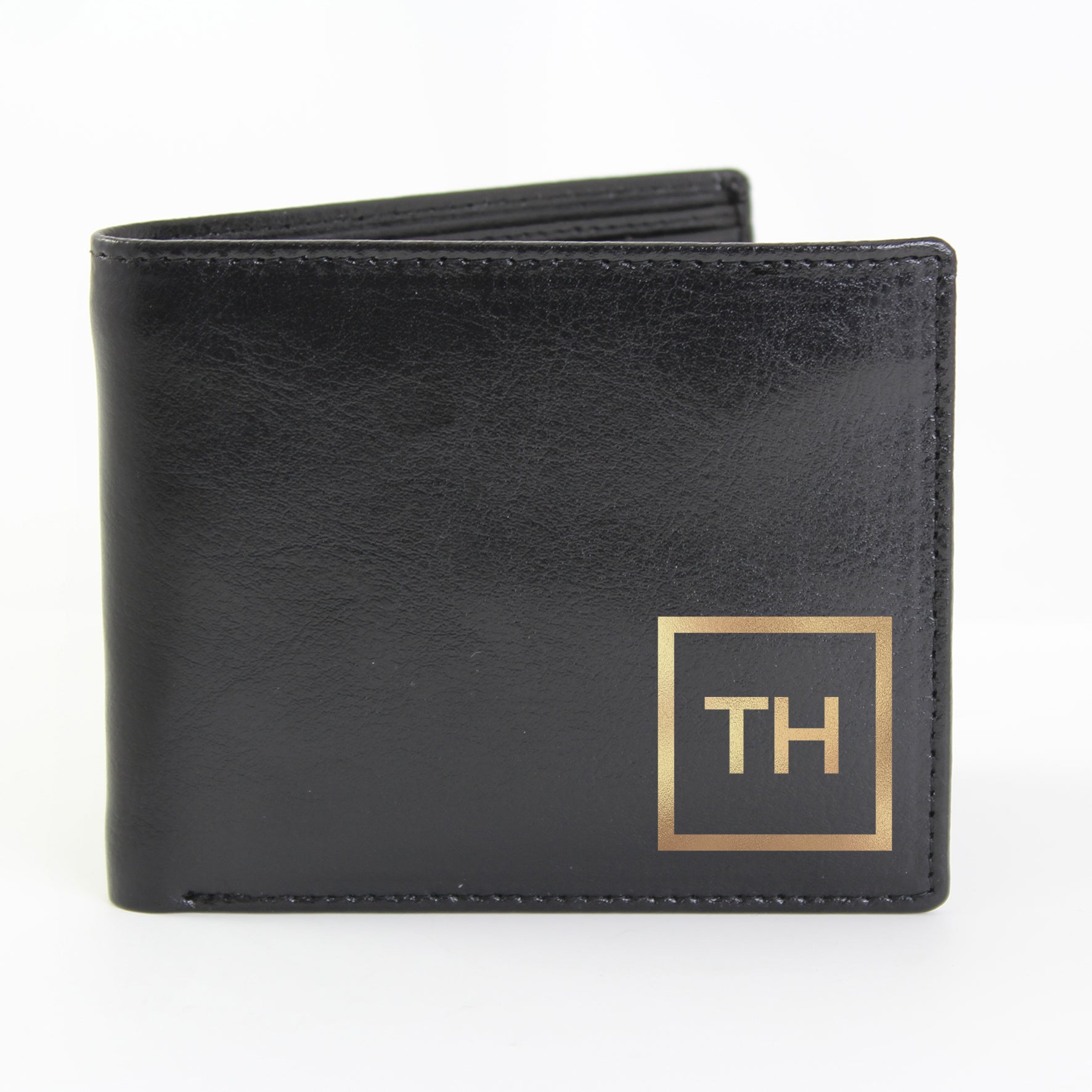 Personalised Gold Initials Leather Wallet - image 2