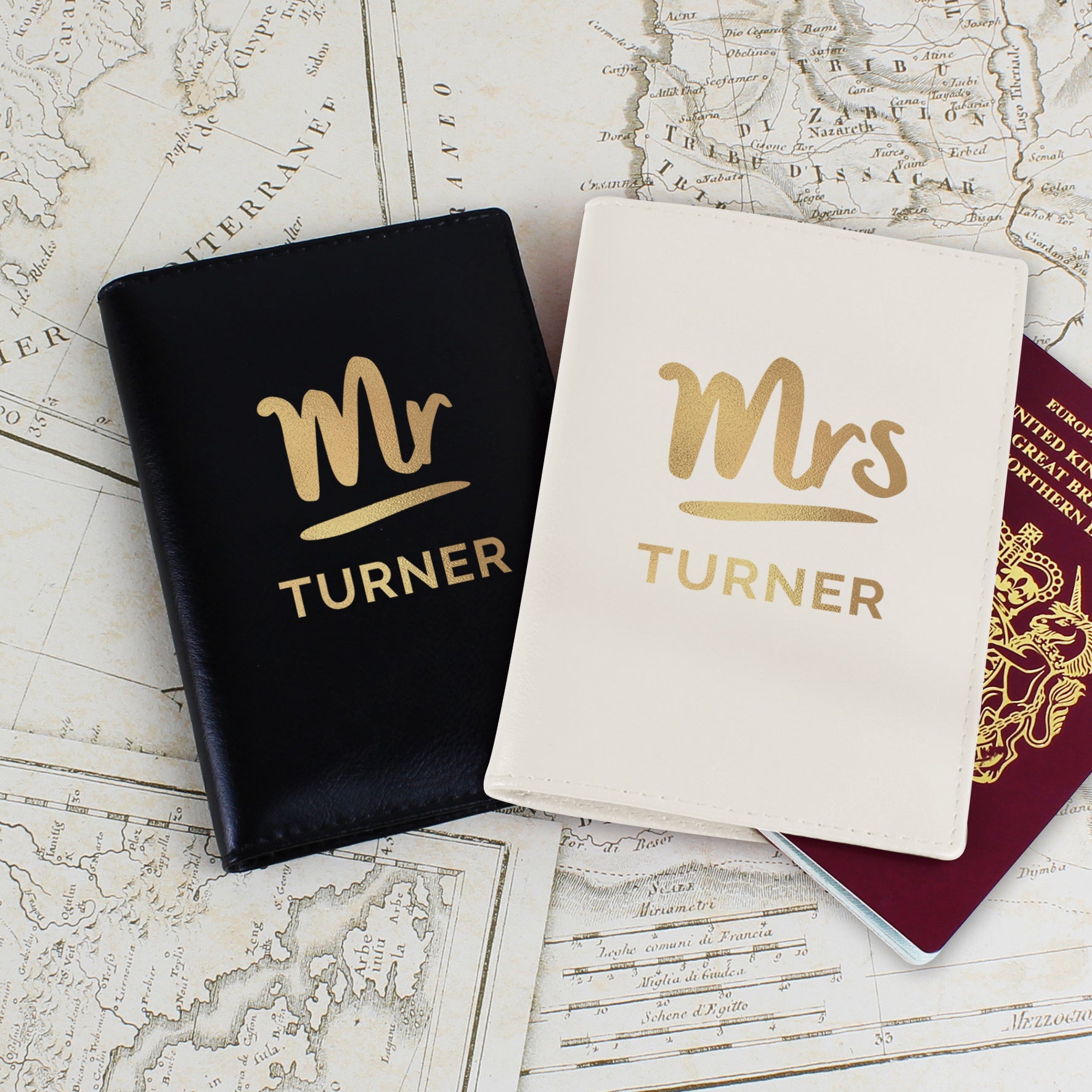 Personalised Mr & Mrs Passport Holders Set from Heartfelt Gifts