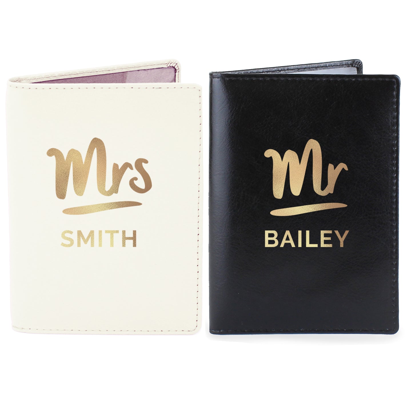 Personalised Mr & Mrs Passport Holders Set - image 2