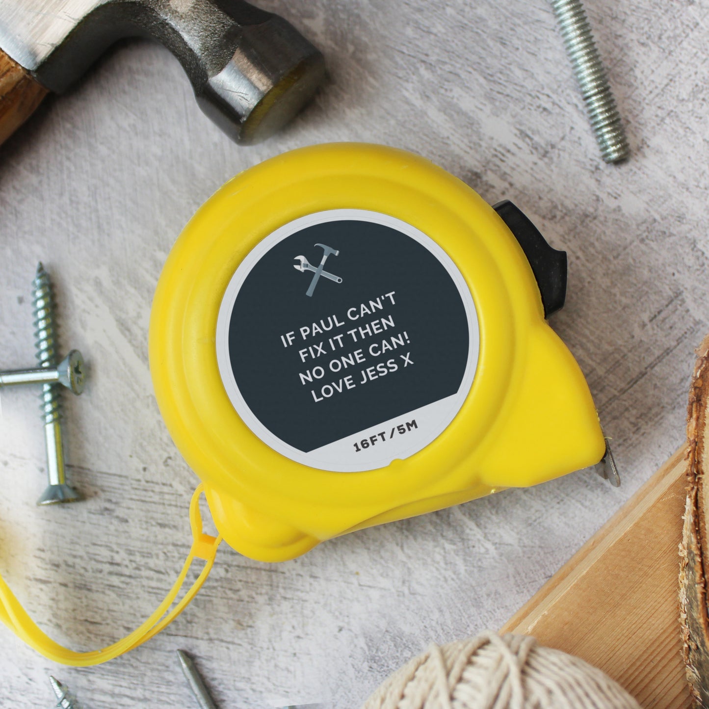 Personalised Tools Tape Measure from Heartfelt Gifts