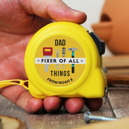 Personalised Fixer of All Things Tape Measure – Dad DIY Birthday Gift - image 3