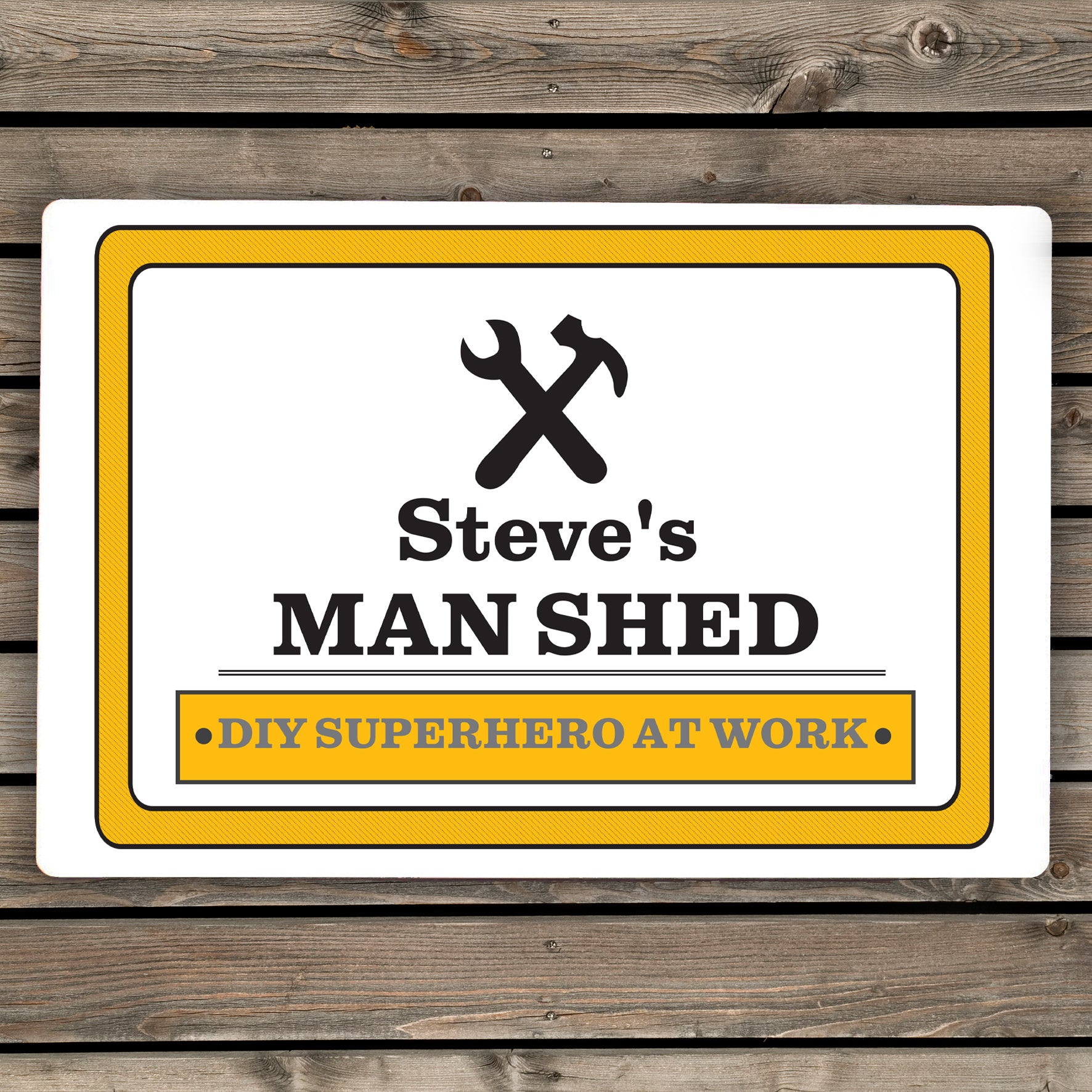 Personalised Man At Work Sign from Heartfelt Gifts