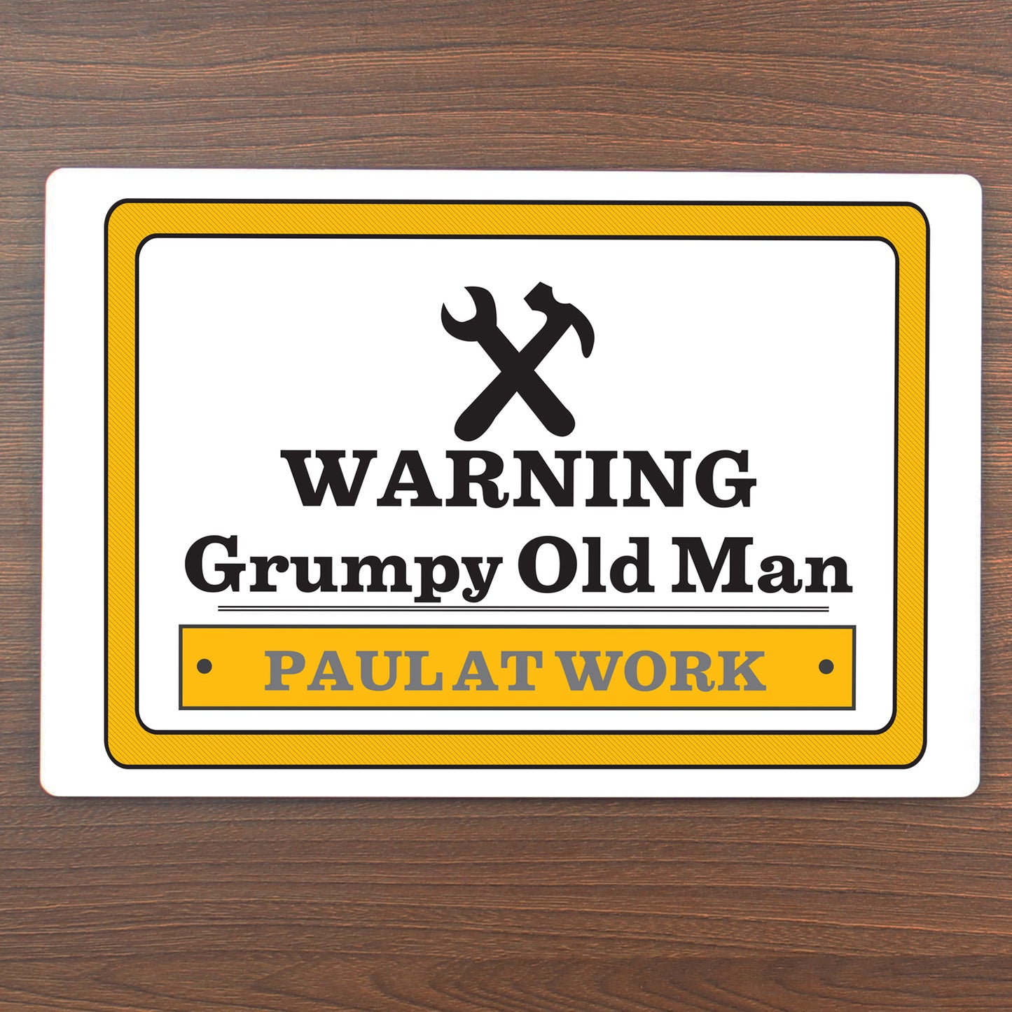 Personalised Man At Work Sign - image 2