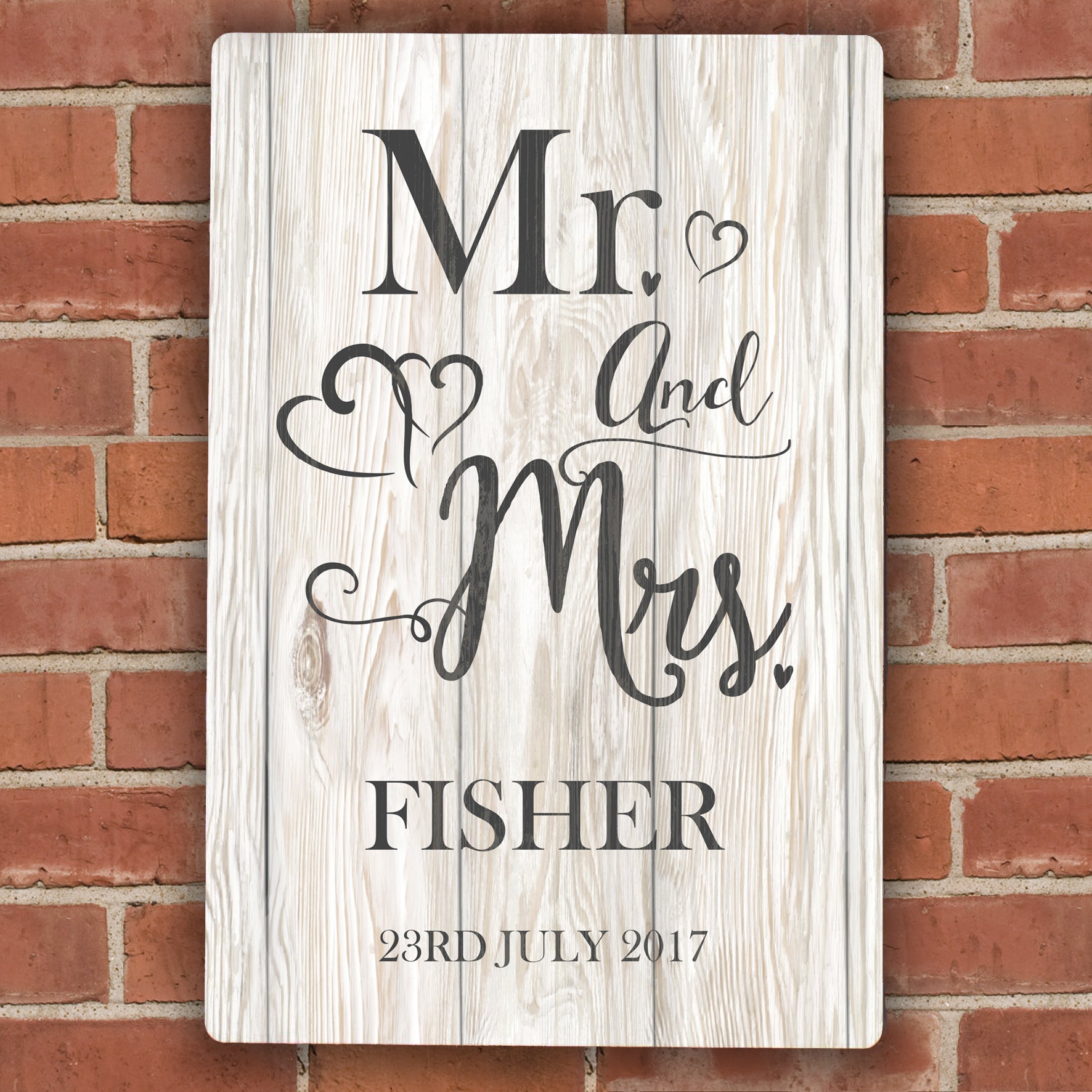 Personalised Mr & Mrs Metal Sign from Heartfelt Gifts