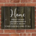 Personalised Walnut Wood Grain Metal Sign from Heartfelt Gifts
