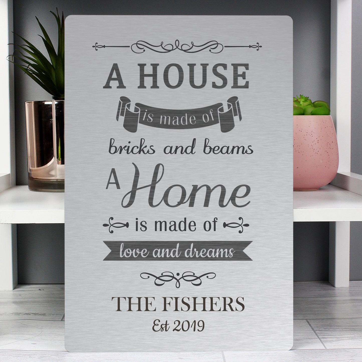 Personalised 'A House Is Made Of...' Metal Sign - image 2