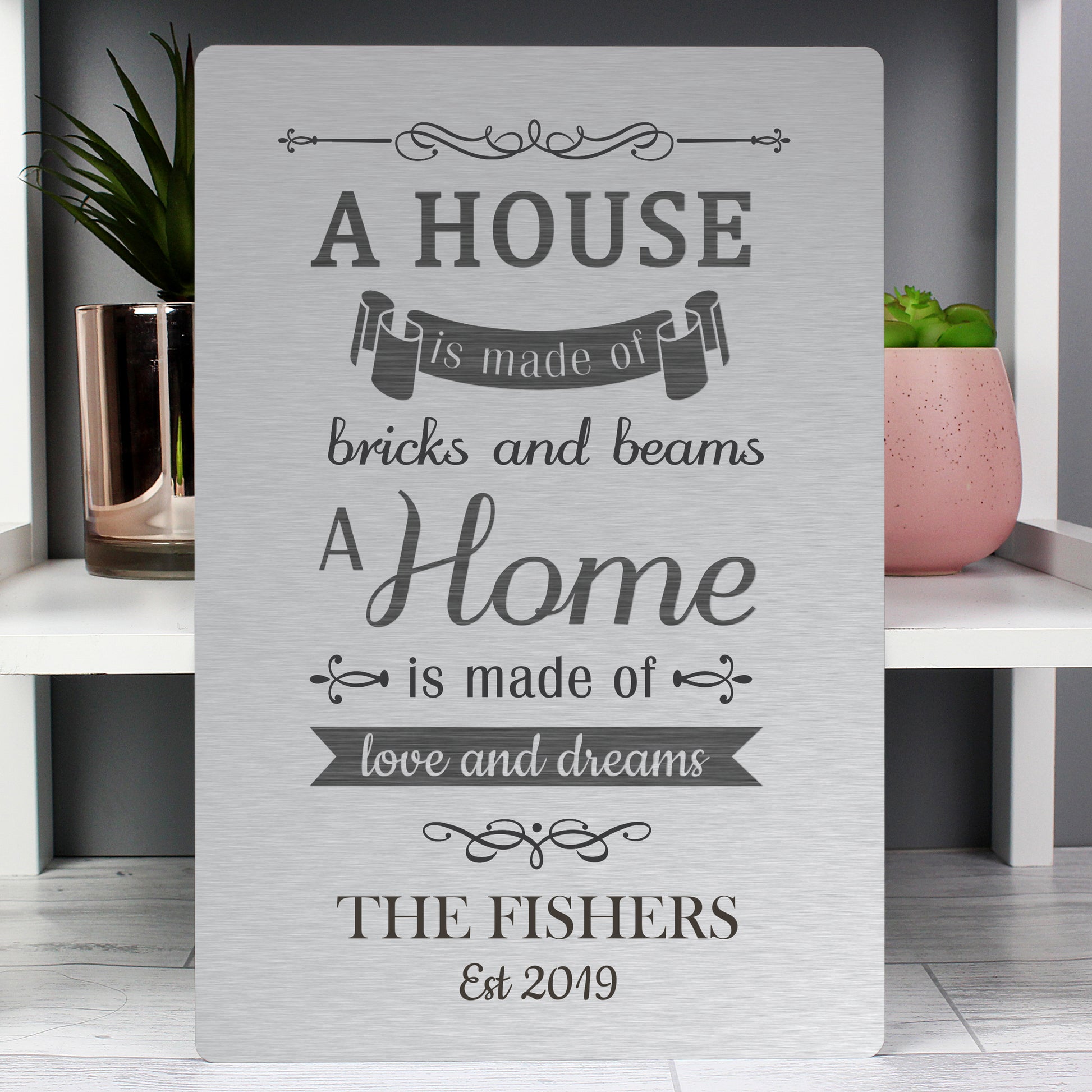 Personalised 'A House Is Made Of...' Metal Sign - image 2