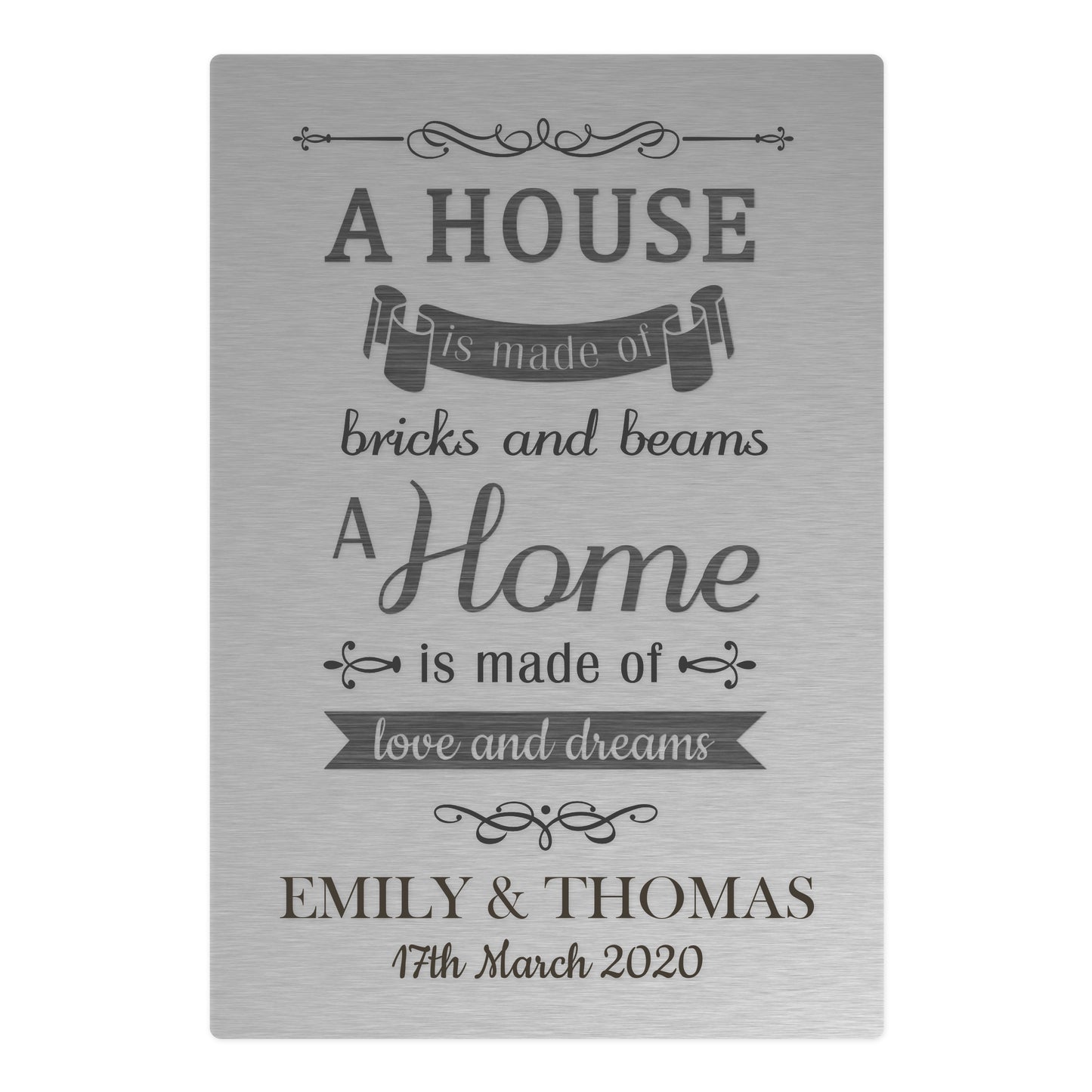 Personalised 'A House Is Made Of...' Metal Sign - image 3