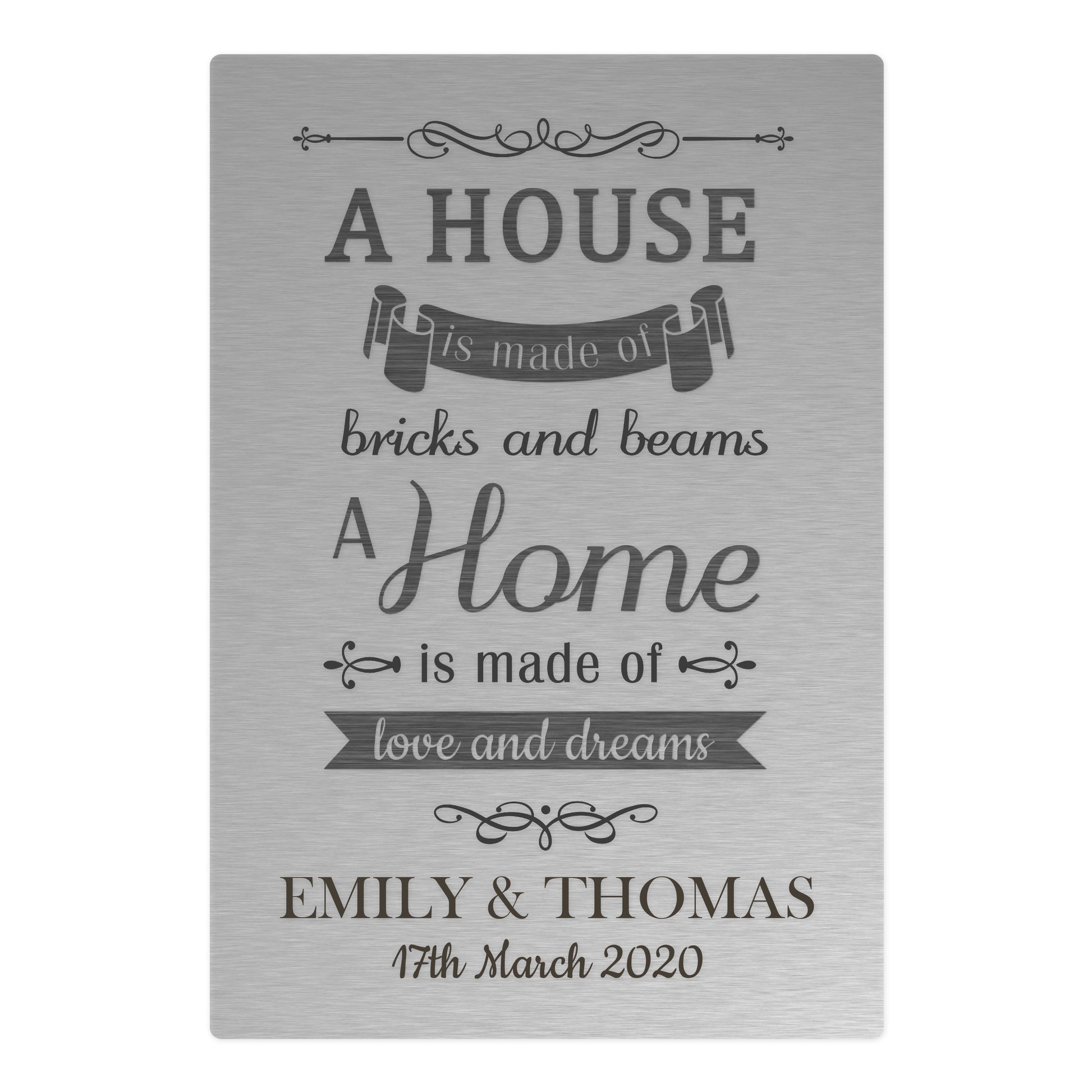 Personalised 'A House Is Made Of...' Metal Sign - image 3