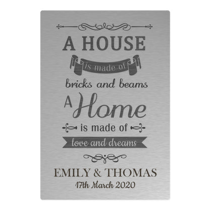 Personalised 'A House Is Made Of...' Metal Sign - image 3