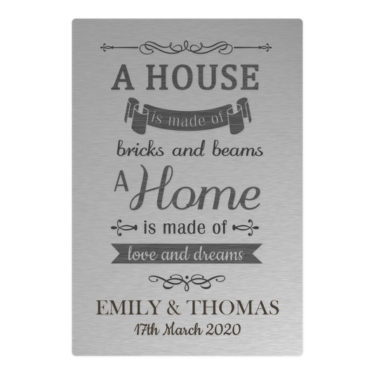 Personalised 'A House Is Made Of...' Metal Sign - image 3