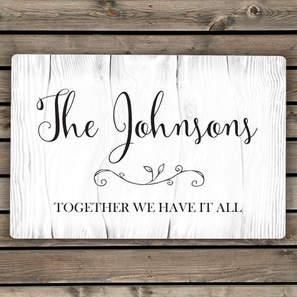 Personalised Rustic Metal Sign from Heartfelt Gifts