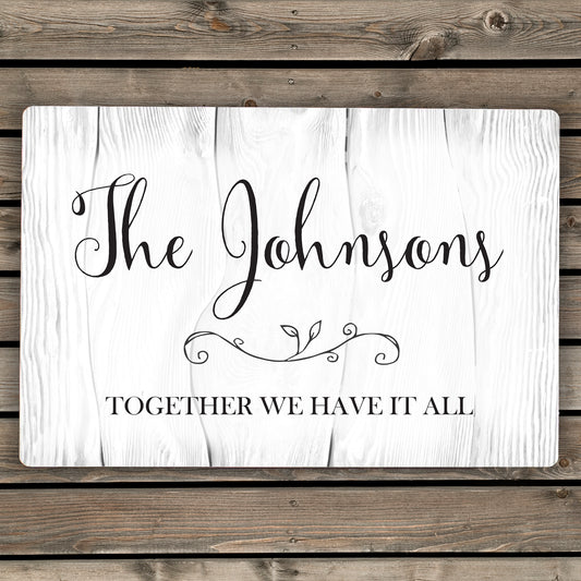 Personalised Rustic Metal Sign from Heartfelt Gifts