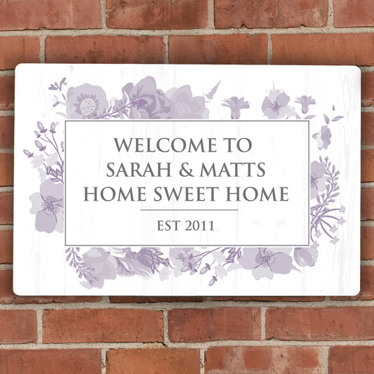 Personalised Soft Watercolour Metal Sign from Heartfelt Gifts