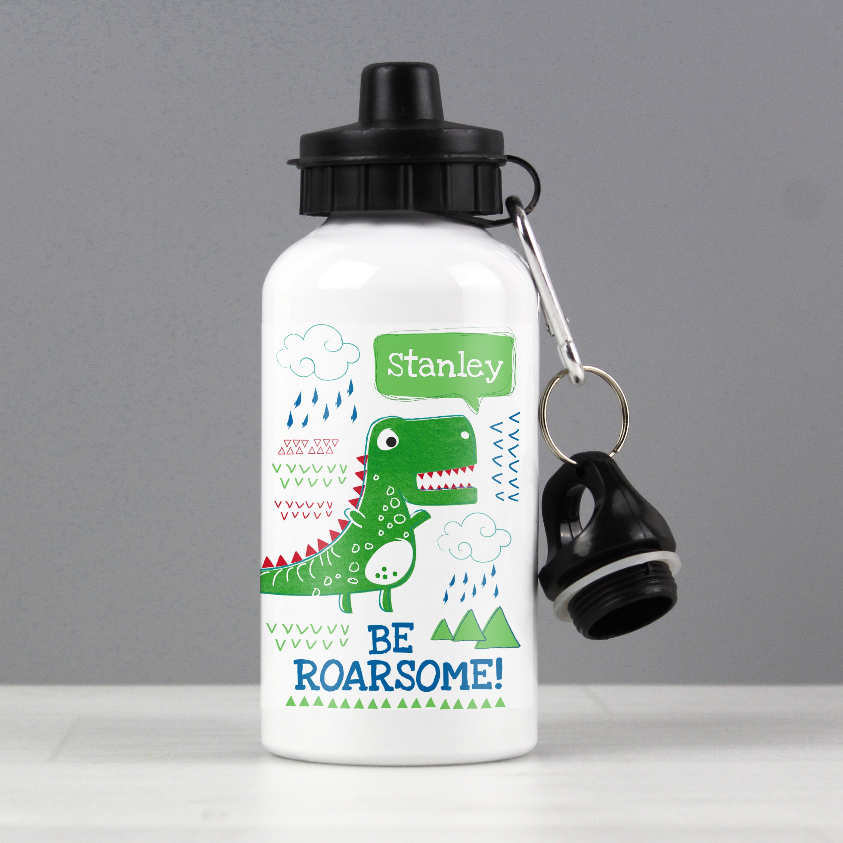Personalised Be Roarsome Dinosaur Drinks Bottle from Heartfelt Gifts