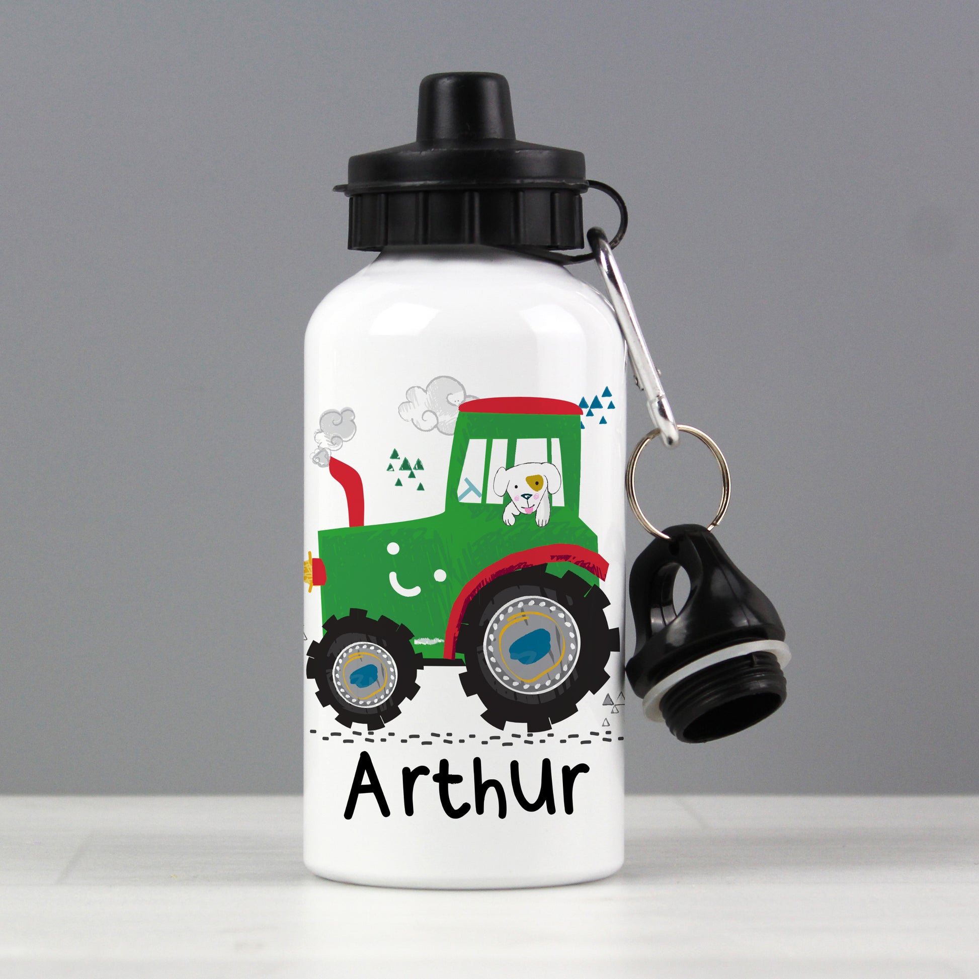 Personalised Tractor Drinks Bottle from Heartfelt Gifts
