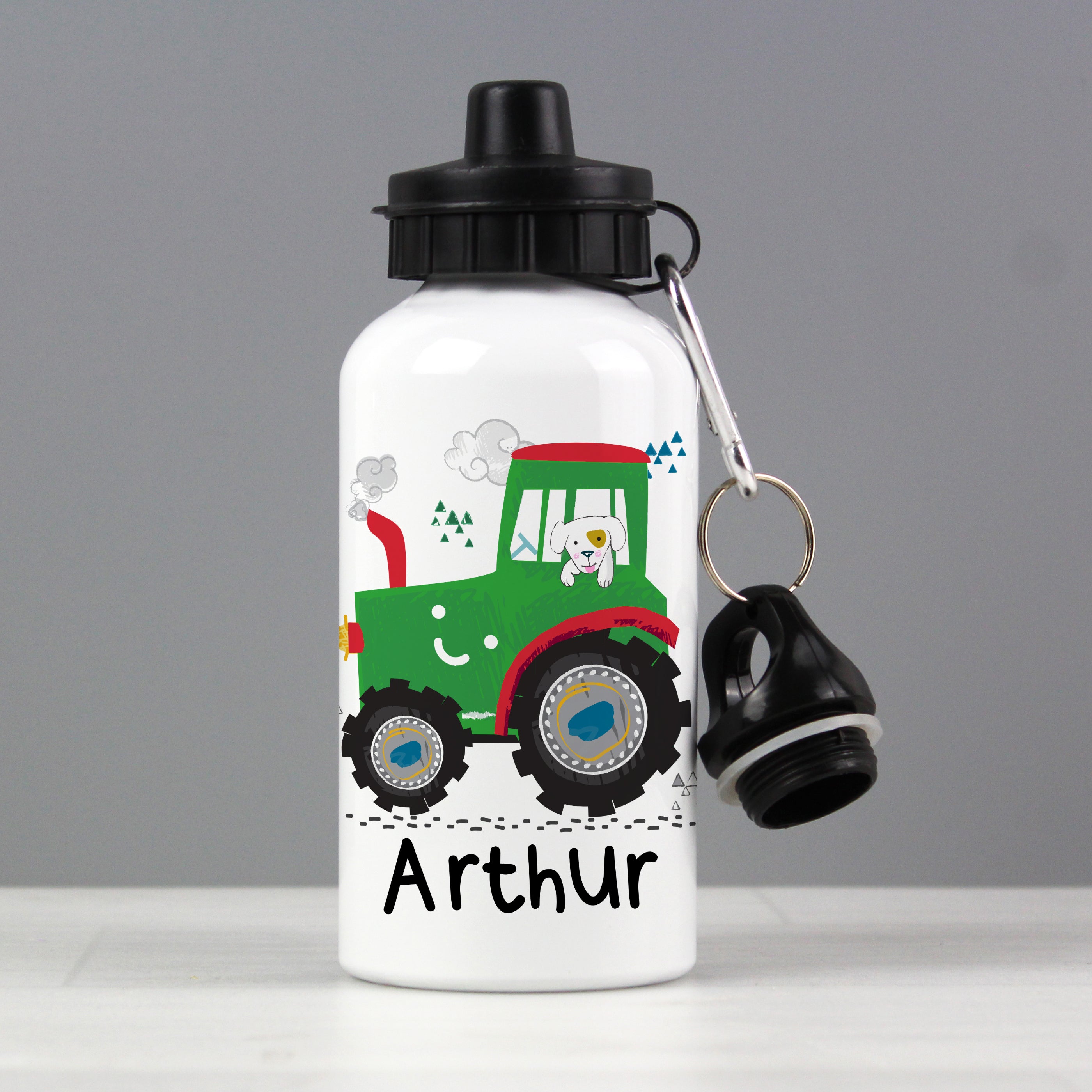 Personalised Tractor Drinks Bottle from Heartfelt Gifts