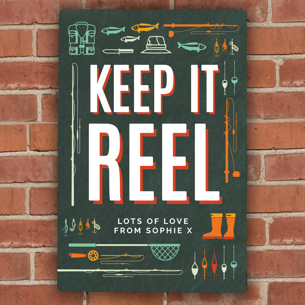 Personalised Keep It Reel Metal Sign from Heartfelt Gifts