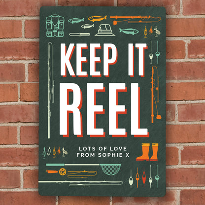 Personalised Keep It Reel Metal Sign from Heartfelt Gifts