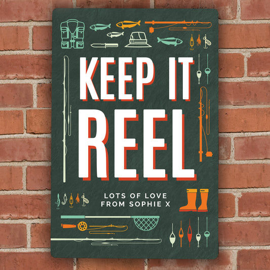 Personalised Keep It Reel Metal Sign from Heartfelt Gifts