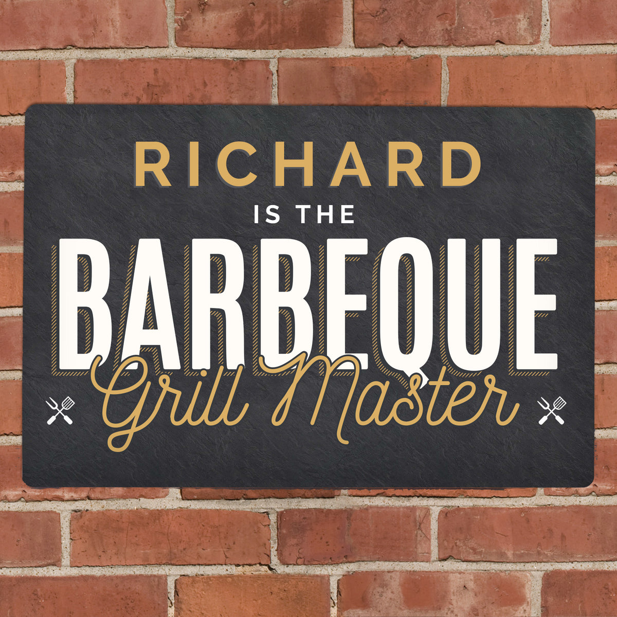 Personalised BBQ Grill Master Metal Sign from Heartfelt Gifts