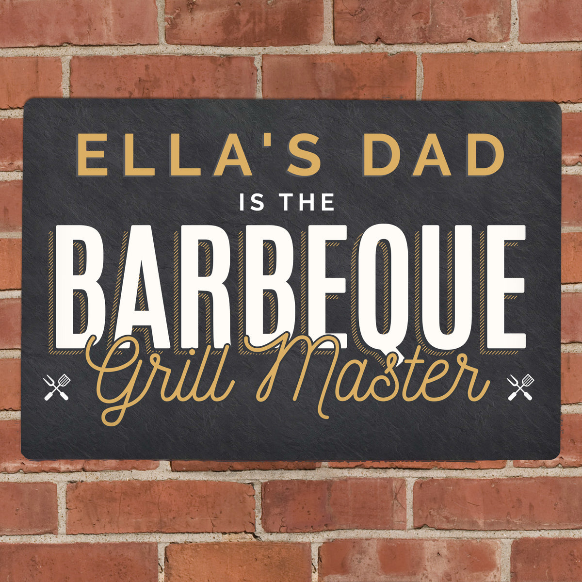 Personalised BBQ Grill Master Metal Sign - image 3