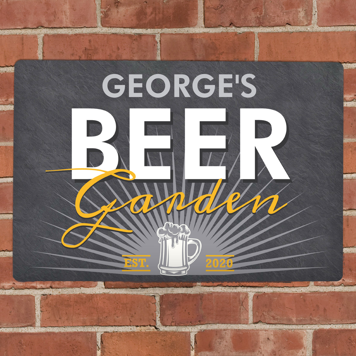 Personalised Beer Garden Metal Sign from Heartfelt Gifts