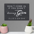 Personalised Gin Metal Sign from Heartfelt Gifts