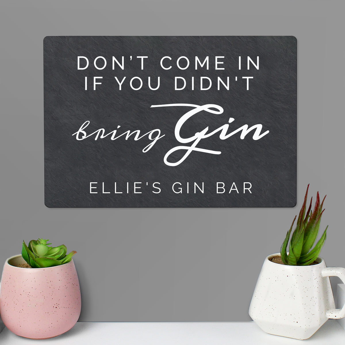 Personalised Gin Metal Sign from Heartfelt Gifts