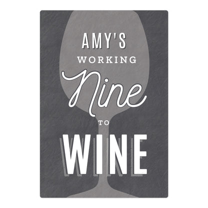Personalised Working Nine to Wine Metal Sign - image 2