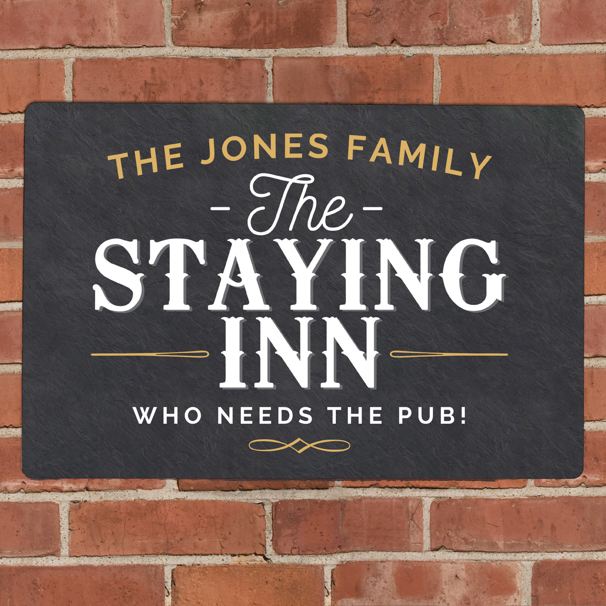 Personalised Staying Inn Metal Sign from Heartfelt Gifts