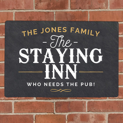Personalised Staying Inn Metal Sign from Heartfelt Gifts