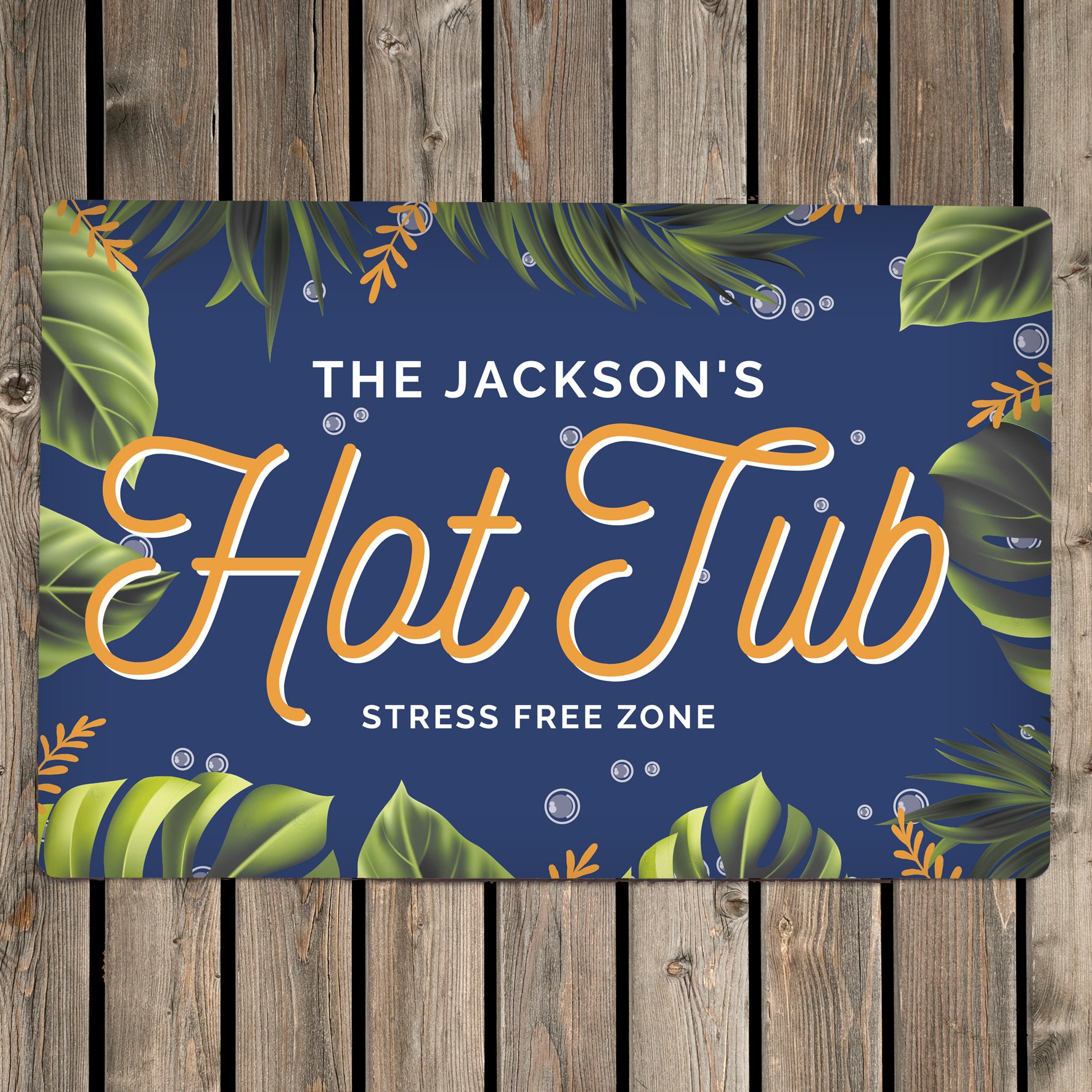 Personalised Hot Tub Metal Sign from Heartfelt Gifts