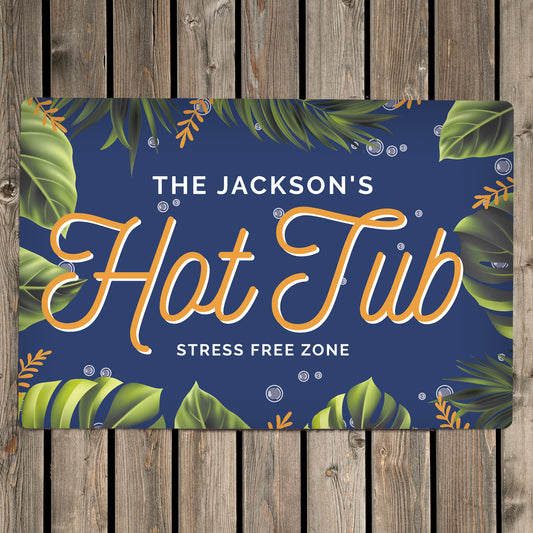 Personalised Hot Tub Metal Sign from Heartfelt Gifts
