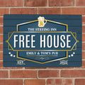 Personalised Free House Blue Metal Sign from Heartfelt Gifts
