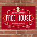 Personalised Free House Red Metal Sign from Heartfelt Gifts