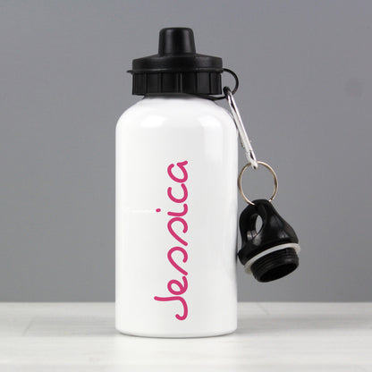 Personalised Pink Name Drinks Bottle from Heartfelt Gifts