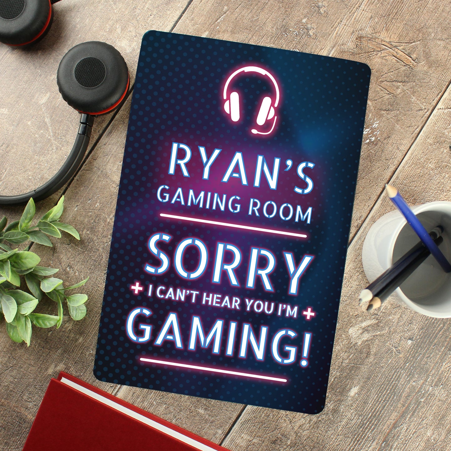 Personalised Gamer Warning Metal Sign - image 2