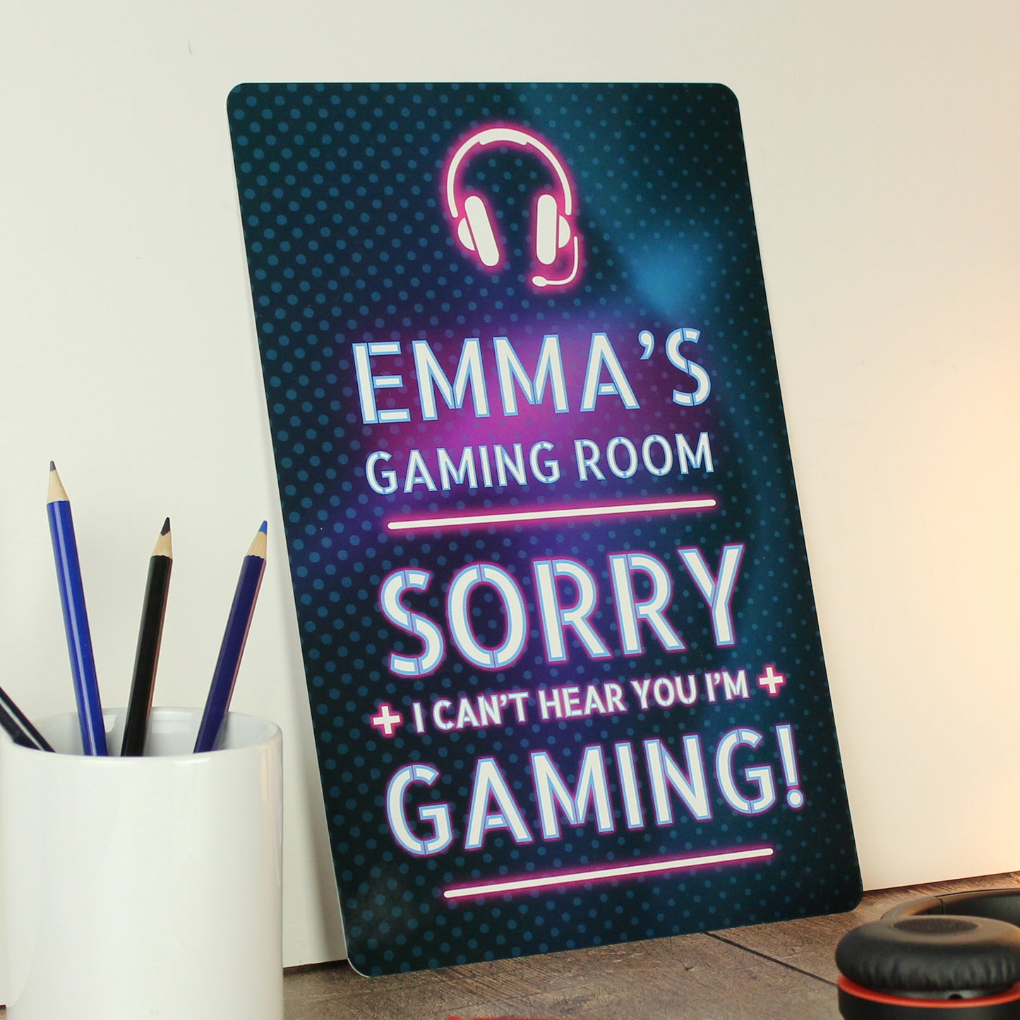 Personalised Gamer Warning Metal Sign - image 3
