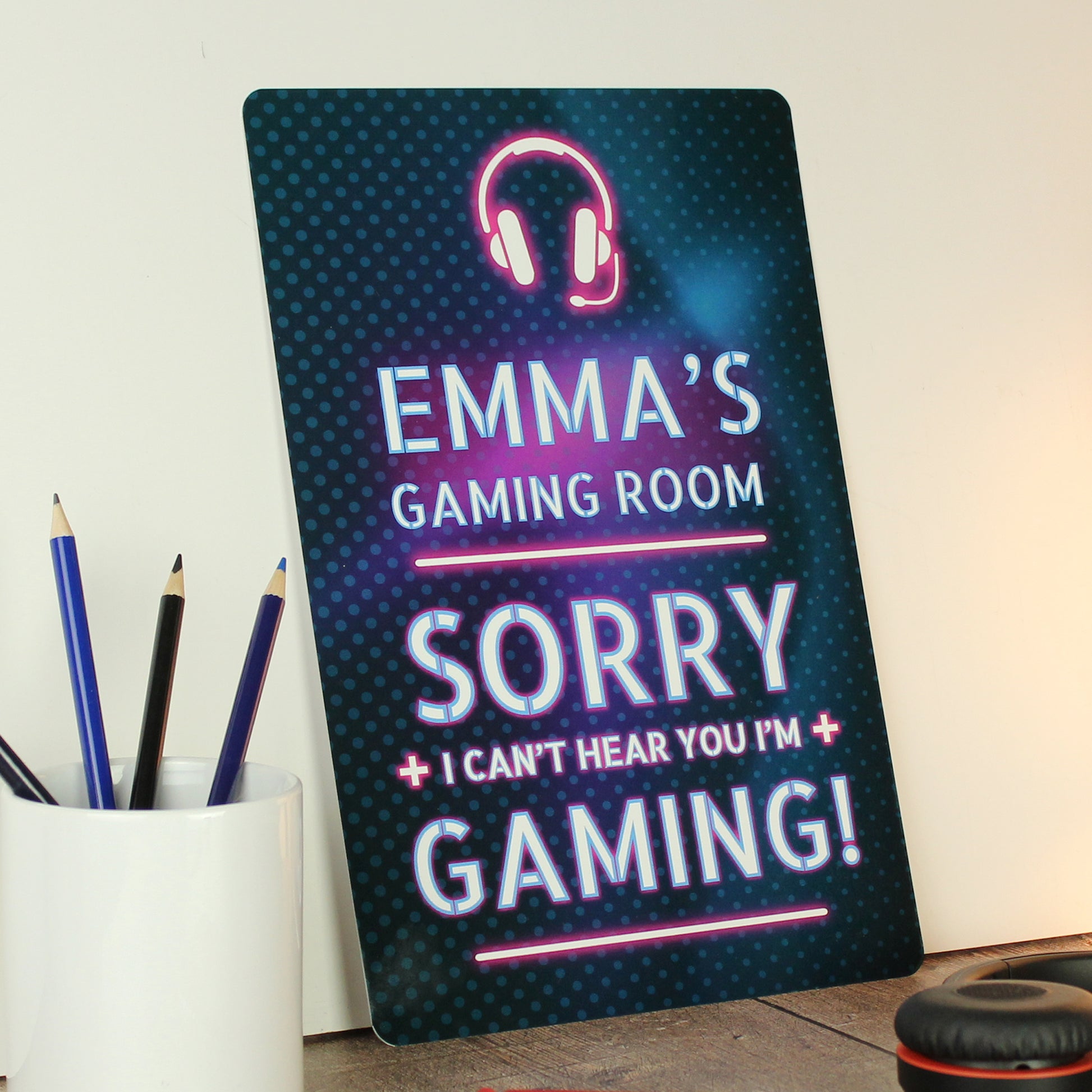 Personalised Gamer Warning Metal Sign - image 3