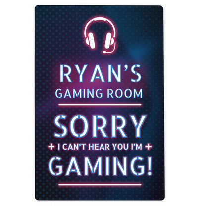 Personalised Gamer Warning Metal Sign - image 4