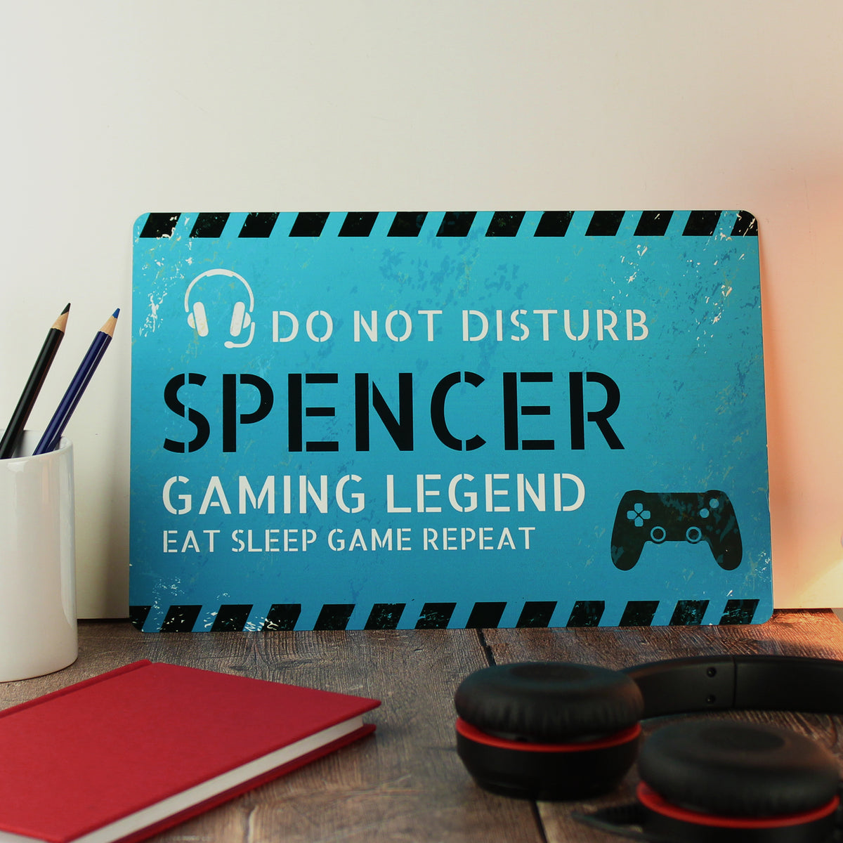 Personalised Gamer Do Not Disturb Metal Sign from Heartfelt Gifts