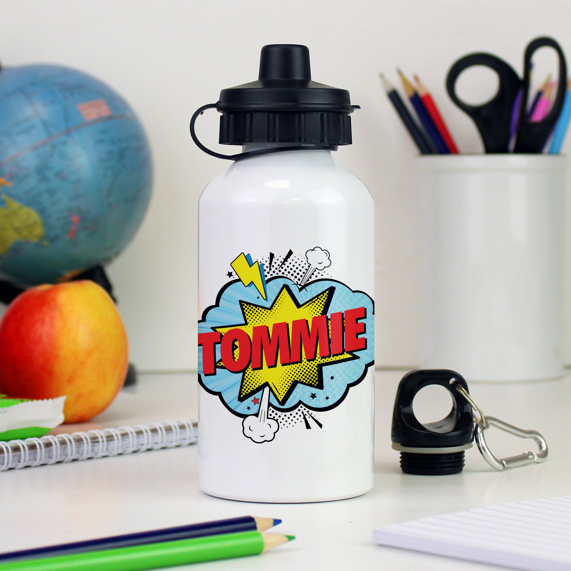 Personalised Superhero Drinks Bottle from Heartfelt Gifts