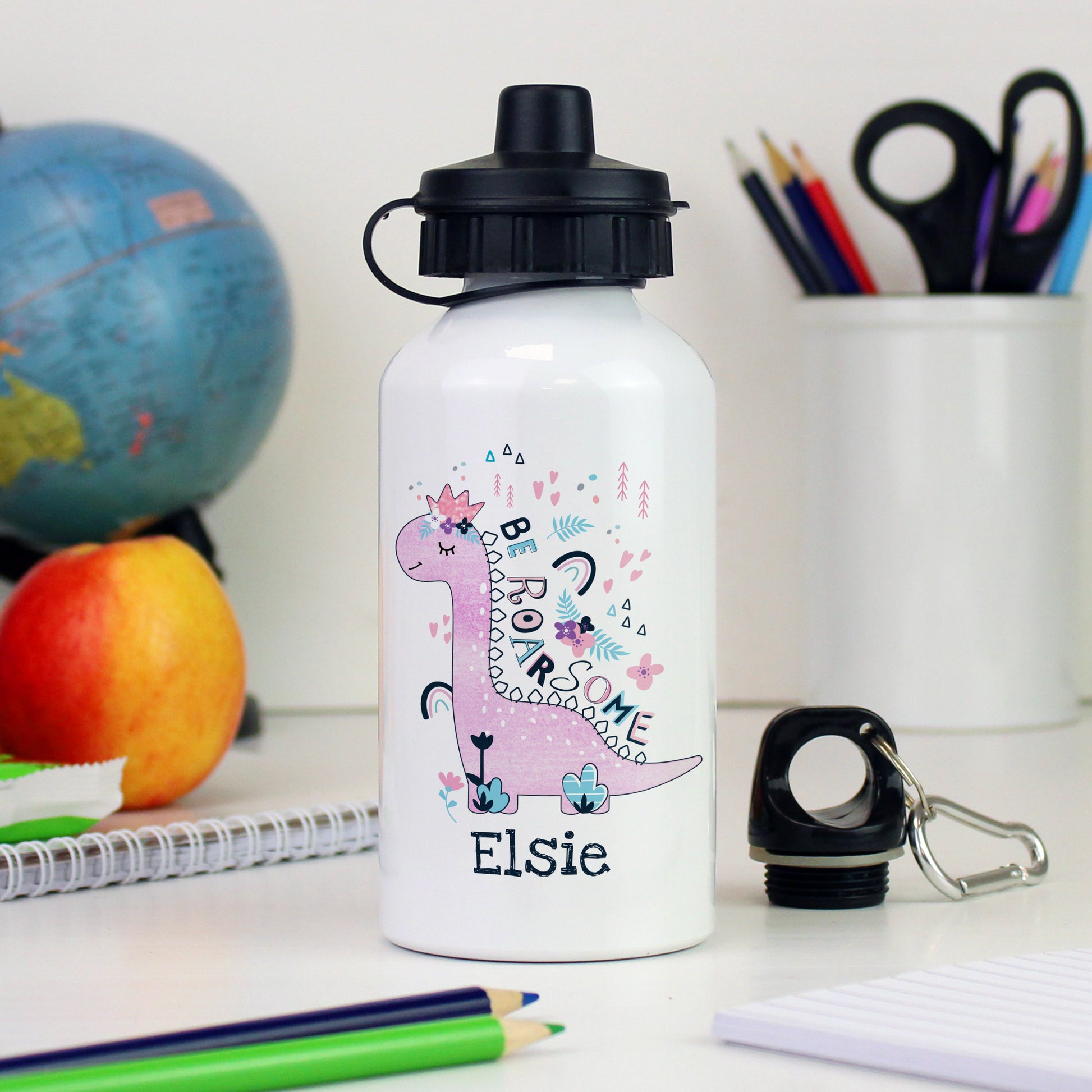 Personalised Dinosaur Drinks Bottle from Heartfelt Gifts