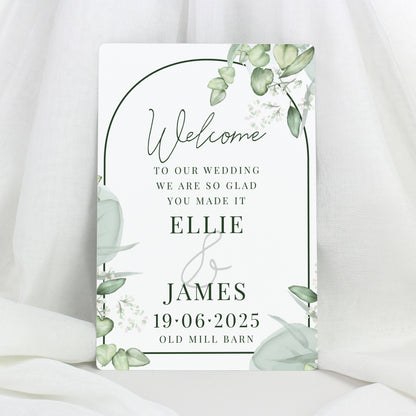 Personalised Botanical Wedding Metal Sign - image 4