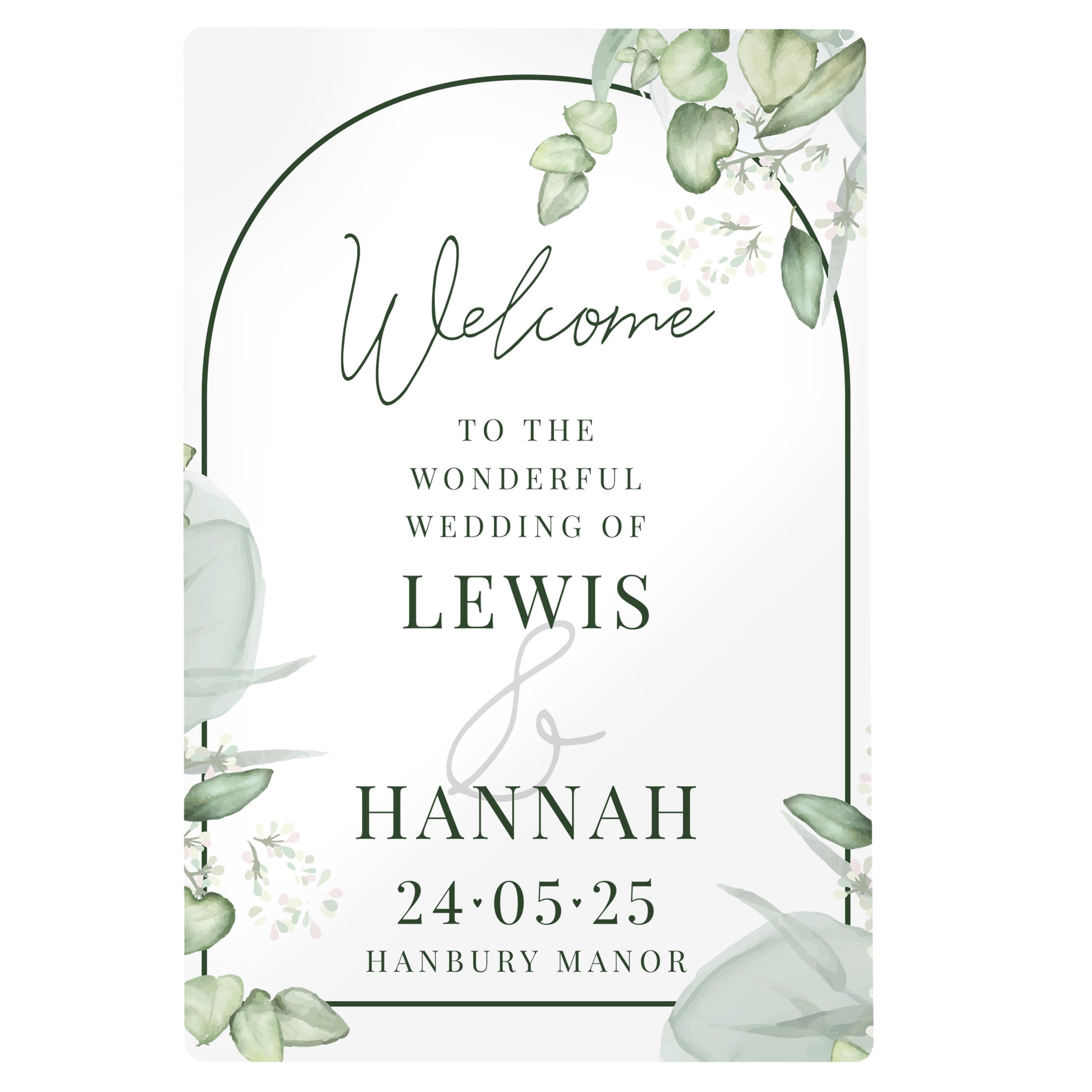 Personalised Botanical Wedding Metal Sign - image 5