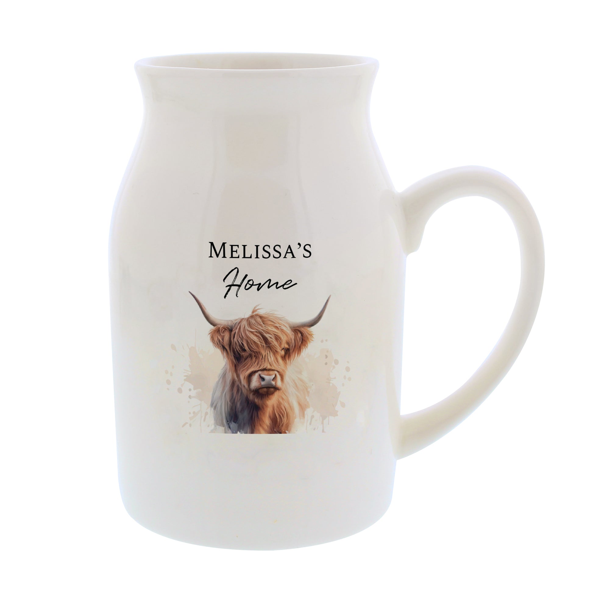 Personalised Highland Cow Flower Jug Vase - image 5
