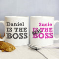 Personalised The Real Boss Sketch Mug Set from Heartfelt Gifts