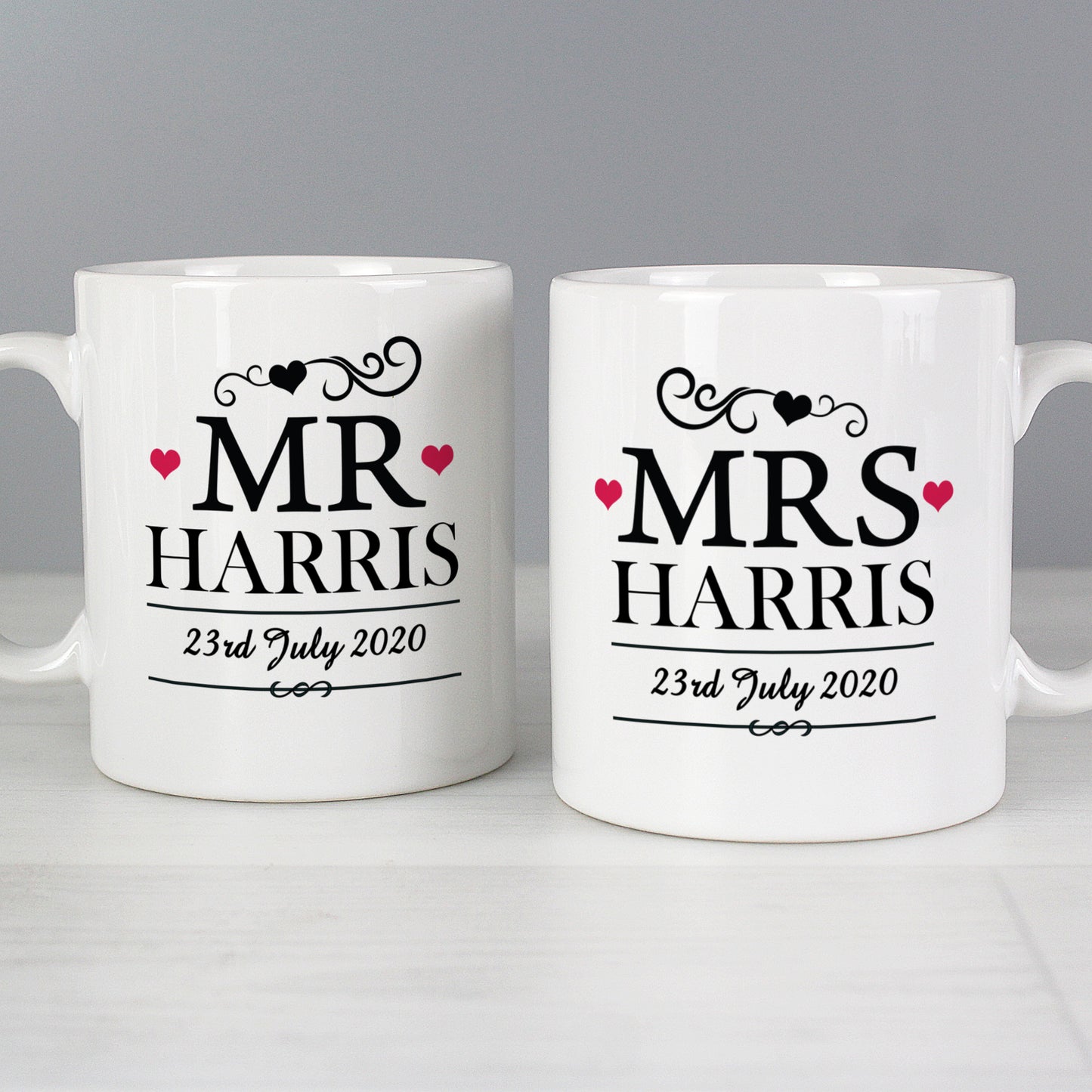 Personalised Mr & Mrs Mug Set from Heartfelt Gifts