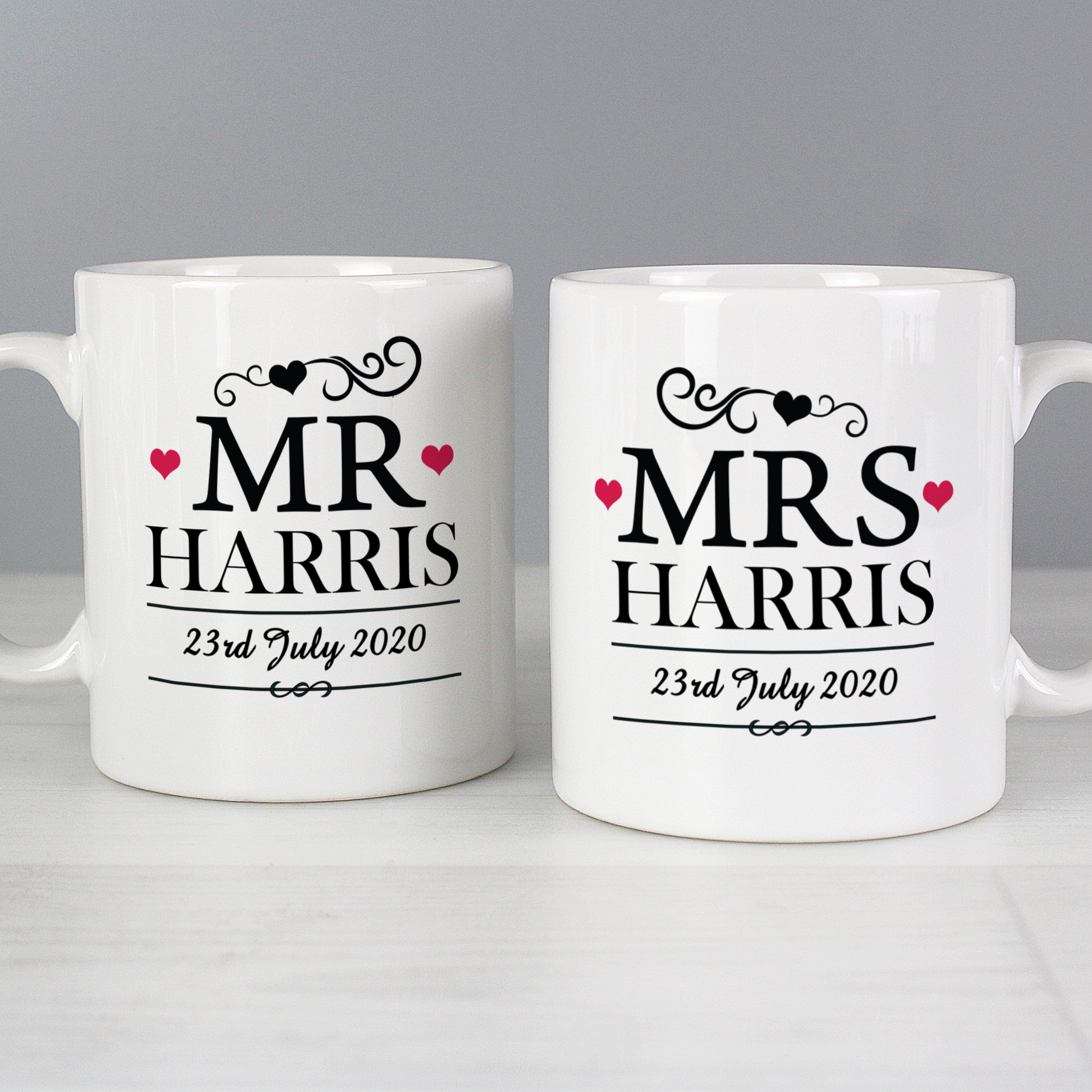 Personalised Mr & Mrs Mug Set from Heartfelt Gifts
